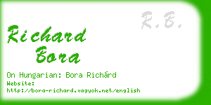 richard bora business card